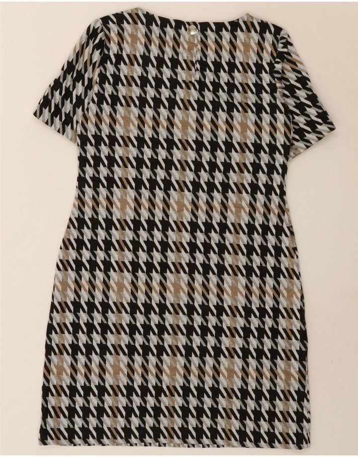 Tommy Hilfiger Rochie Schimbată pentru Damă UK 12 Medium Multicolor Houndstooth