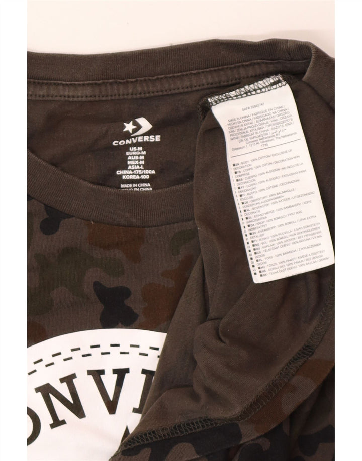 Tricou grafic pentru bărbați CONVERSE Top Medium Gri Camuflaj