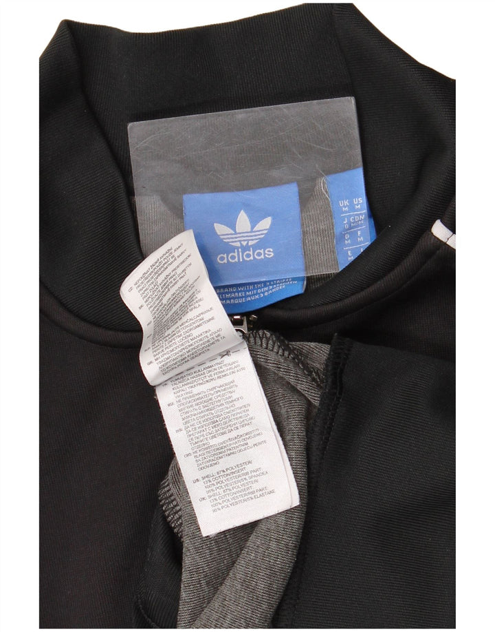 Jachetă de trening pentru bărbați Adidas, negru mediu, poliester bloc de culoare