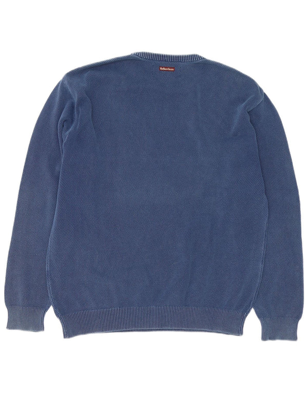 Pulover Marlboro Classics pentru bărbați, cu gât crew, XL, bumbac bleumarin