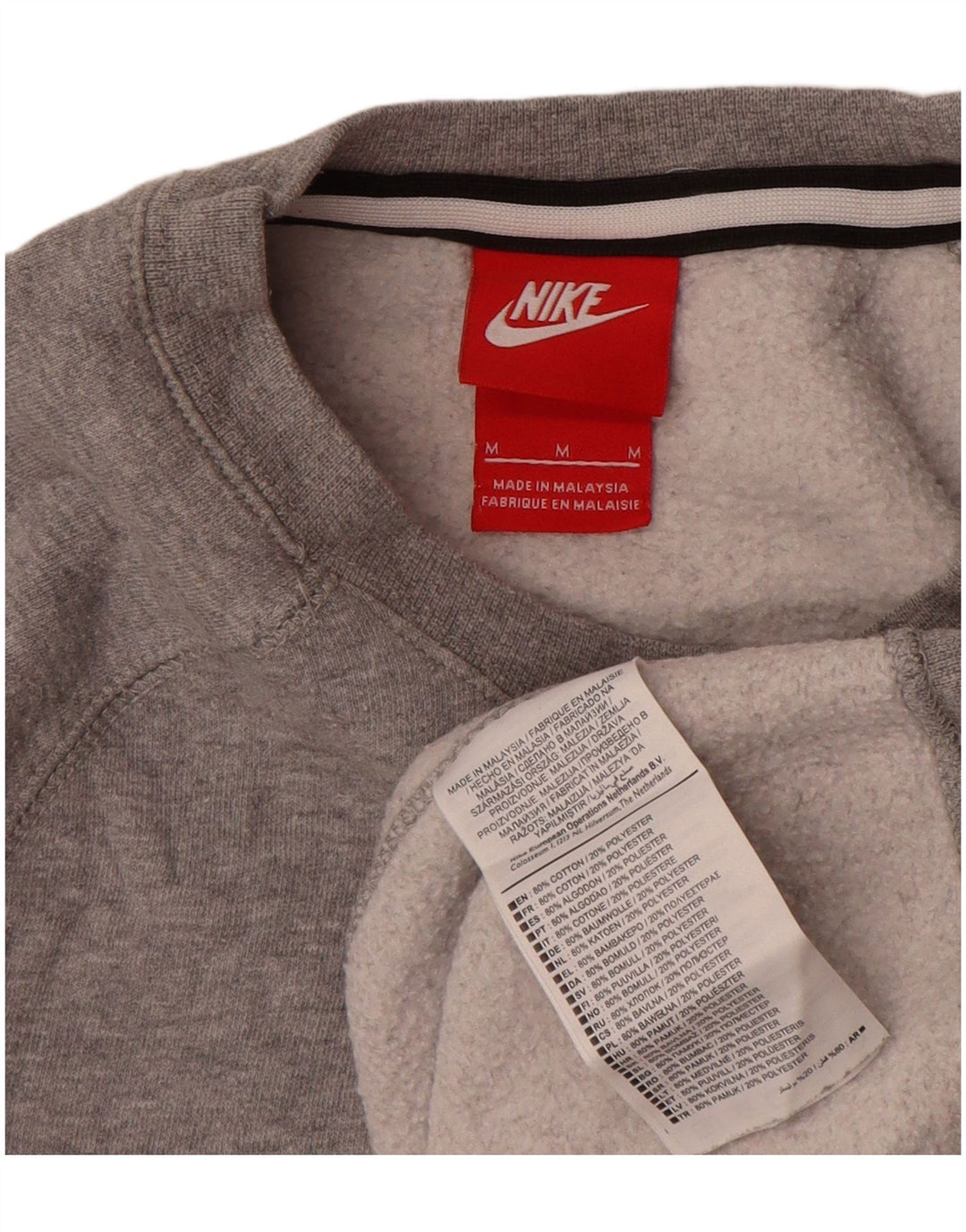 Hanorac grafic pentru bărbați Nike Pulover, bumbac cu pete gri mediu