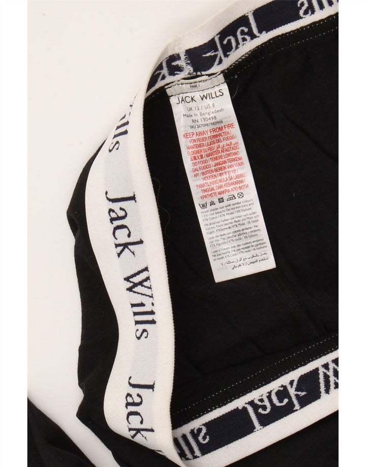 JACK WILLS Jambiere grafice pentru femei UK 12 Medium Black Colorblock Bumbac