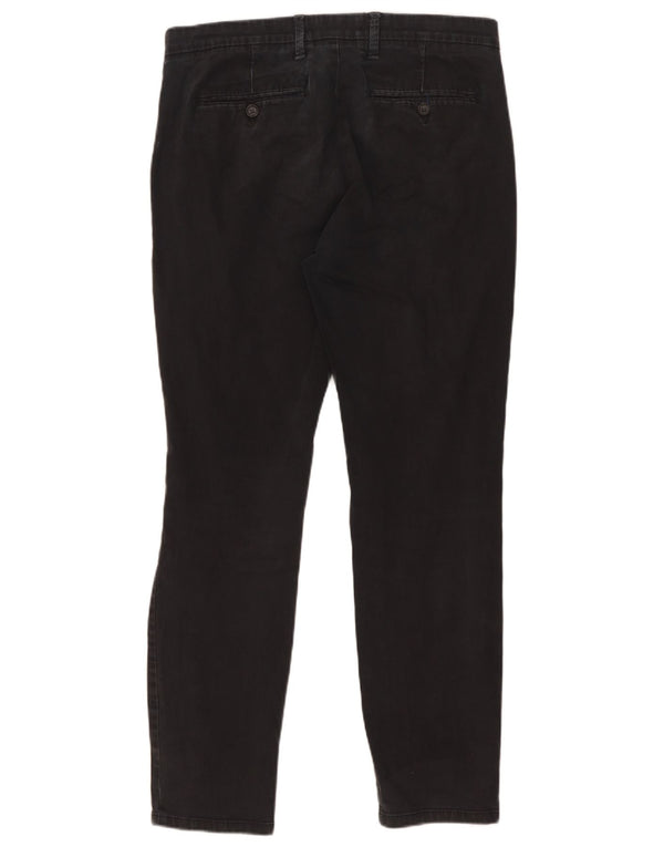 Pantaloni chino pentru bărbați Marks & Spencer Slim Fit L32 L31 Bumbac negru