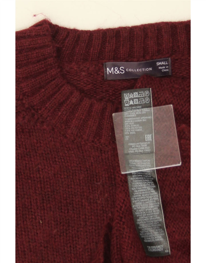 MARKS & SPENCER Pulover pentru damă cu gât de barcă, UK 10, Burgundy mic