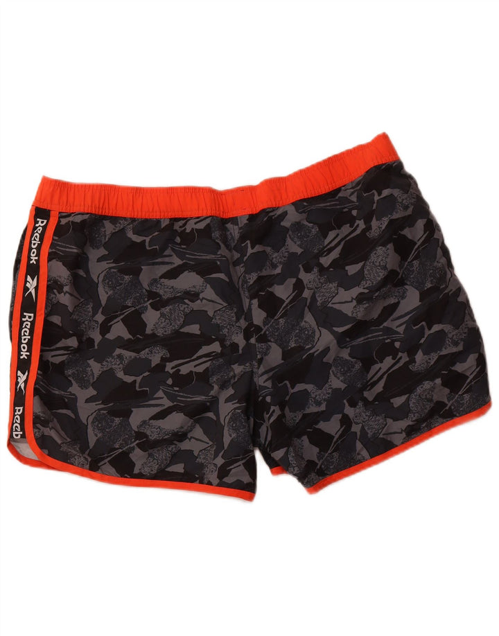 Pantaloni scurți de înot Reebok pentru bărbați XL, gri, din poliester de camuflaj