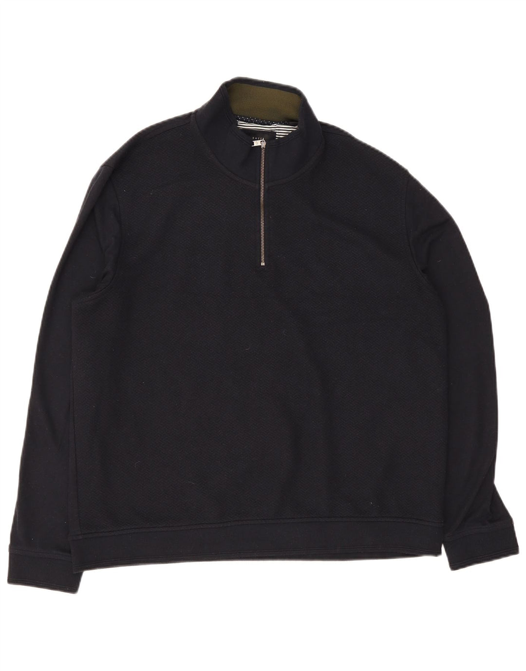 Pulover pentru bărbați Ted Baker, cu fermoar și gât, mărimea 6 2XL bleumarin