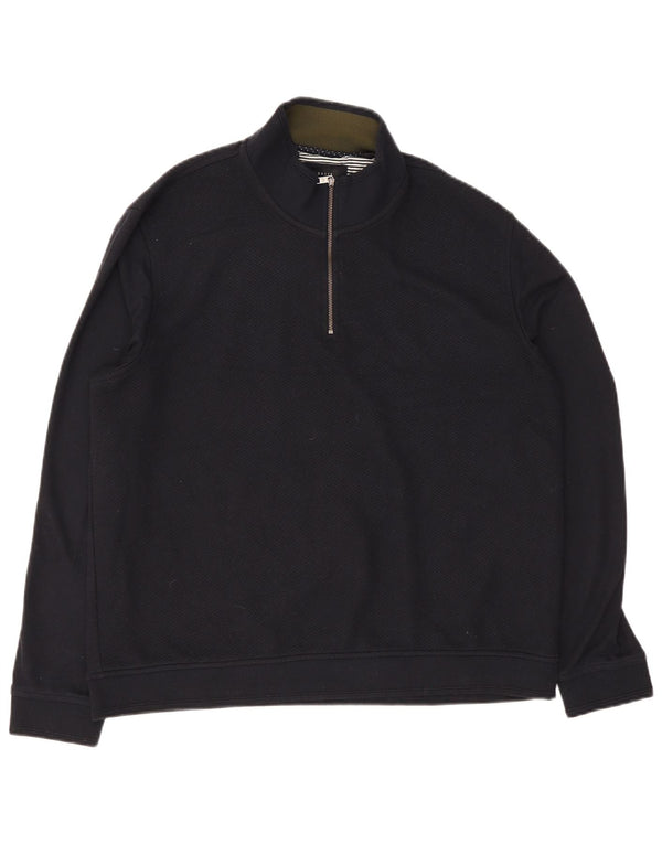 Pulover pentru bărbați Ted Baker, cu fermoar și gât, mărimea 6 2XL bleumarin