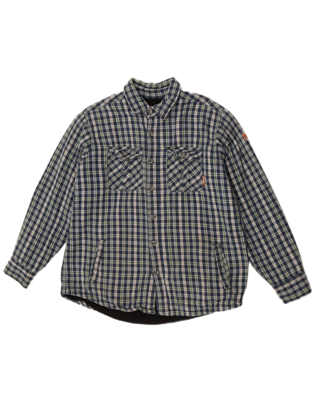 Cămașă de flanel lumberjack pentru bărbați Black Jack, bumbac cu carouri albastre mari