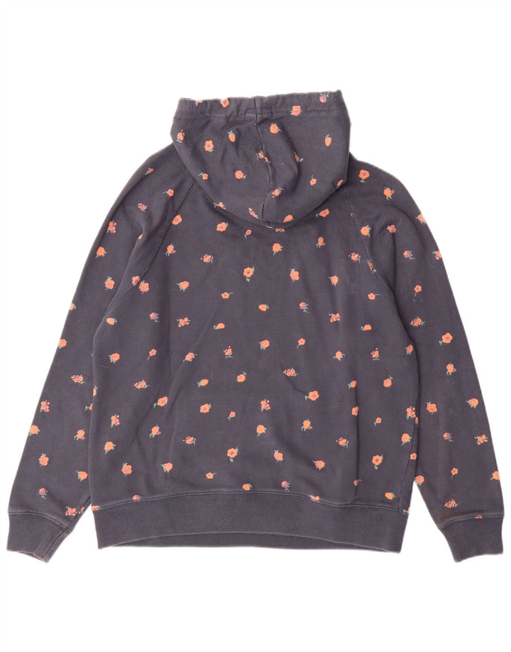 Jack Wills Pulover cu glugă cu grafic pentru femei UK 12 Medium, bleumarin, bumbac