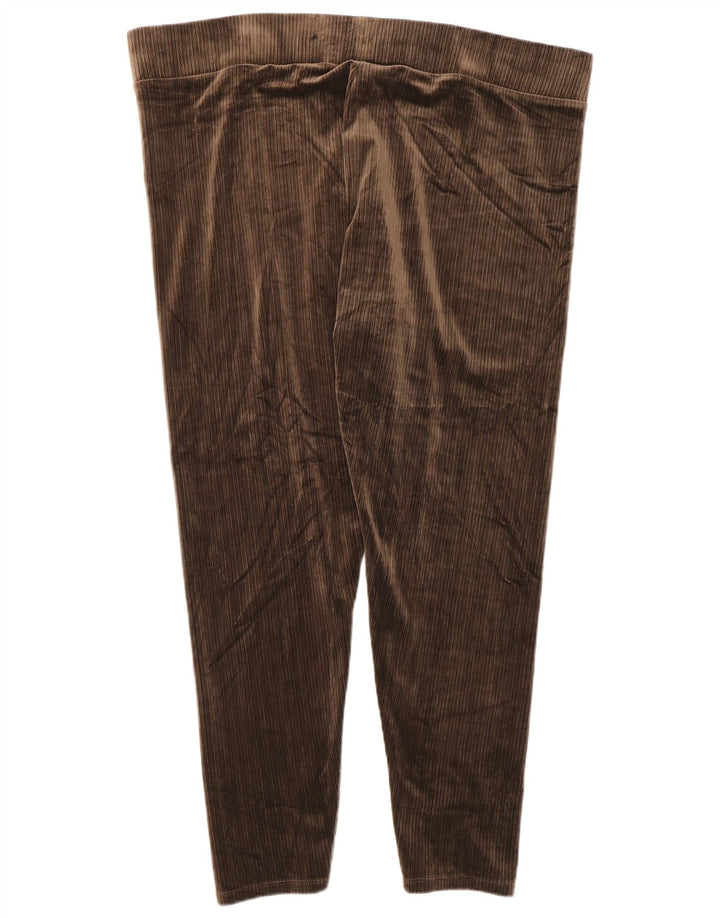 Leggings din catifea pentru femei Marks & Spencer UK 20 2XL Maro Poliester