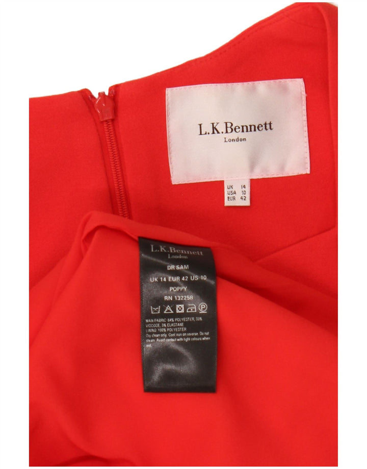 L.K. Rochie pentru femei Bennett UK 14 Poliester roșu mediu