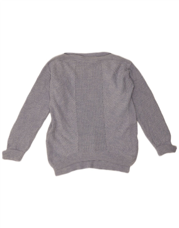 Marks & Spencer Pulover supradimensionat pentru femei cu gât de barcă UK 10 Small Blue