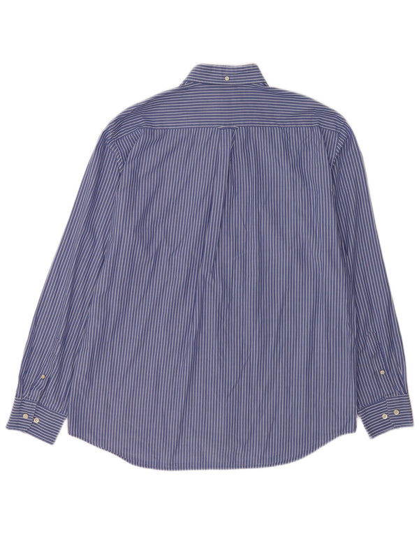 Cămașă Gant pentru bărbați cu tăiere obișnuită Mărimea 43/44 17 1/2 XL Bumbac cu dungi albastre