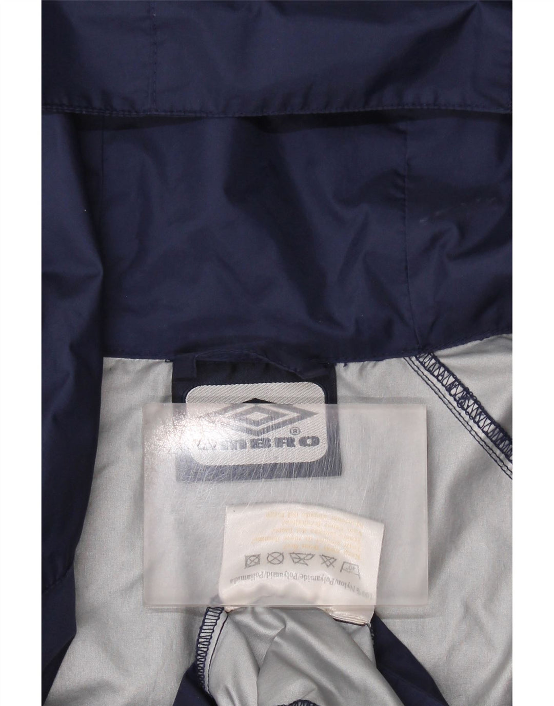 UMBRO Jachetă de ploaie cu glugă cu grafică pentru bărbați UK 36 Mic nailon bleumarin