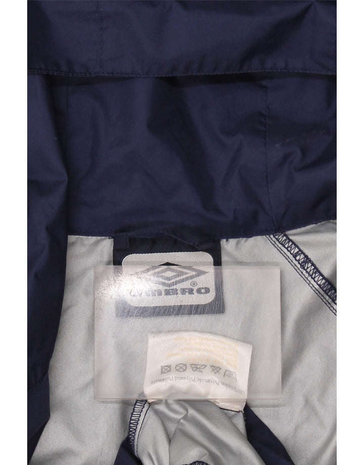 UMBRO Jachetă de ploaie cu glugă cu grafică pentru bărbați UK 36 Mic nailon bleumarin