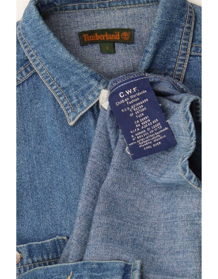 Cămașă Timberland Băieți Denim 7-8 Ani Bumbac Albastru