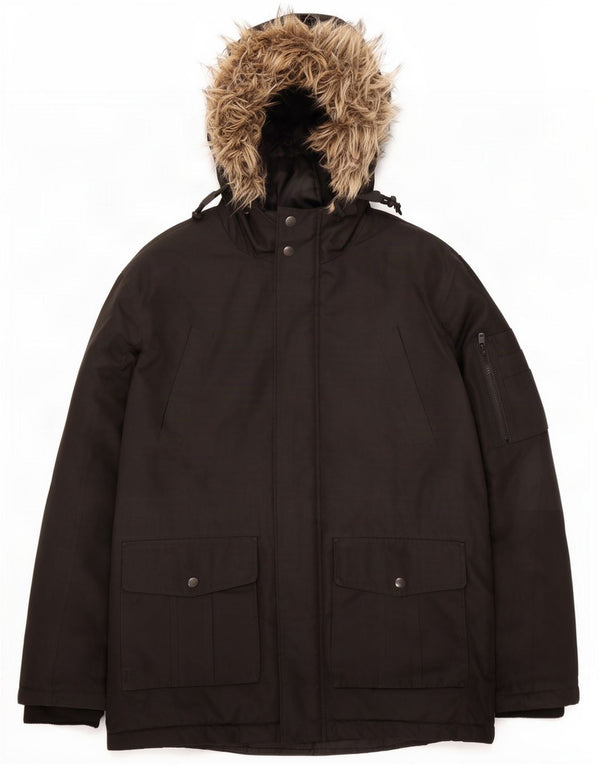 Jachetă parka căptușită cu glugă pentru bărbați French Connection UK 38 Medium Black