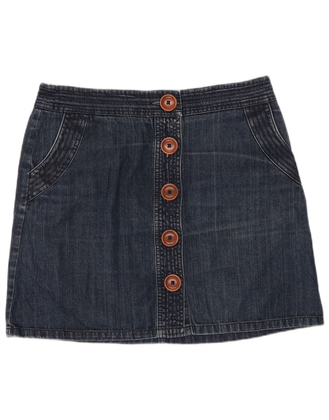 Fusta de blugi pentru femei BODEN UK 14 mare W32 bumbac bleumarin