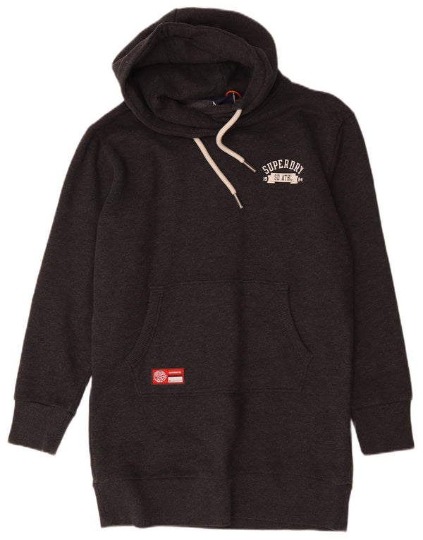Rochie cu hanocă grafică Superdry pentru femei UK 12, bumbac gri mediu