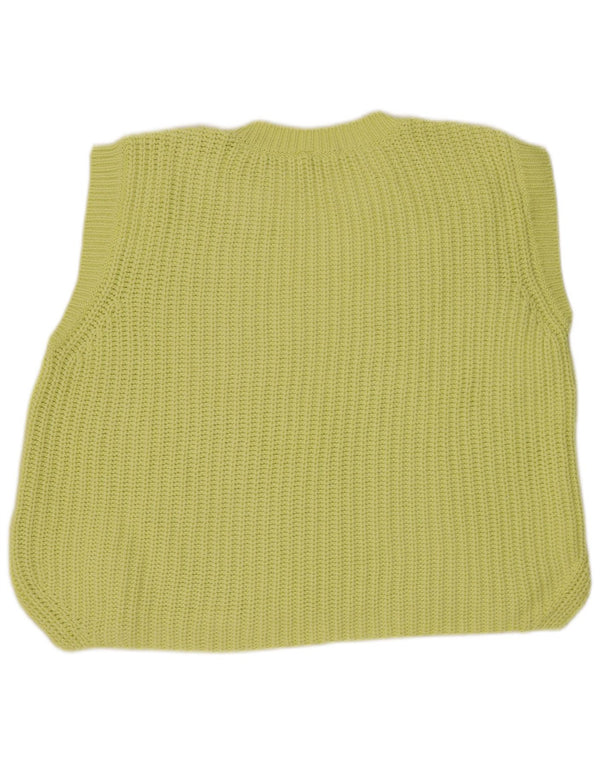Vestă supradimensionată pentru femei Zara UK 10 Bumbac galben mic