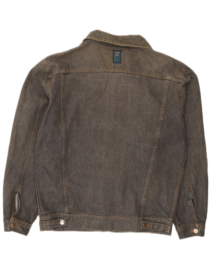 Jachetă vintage pentru bărbați din denim UK 40 mare, gri bumbac