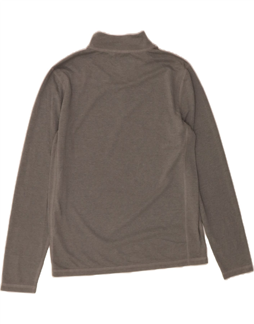 J. CREW Mens Zip Neck Pullover Tracksuit Top Medium Grey Polyester Vintage J. Crew and Second-Hand J. Crew from Messina Hembry 