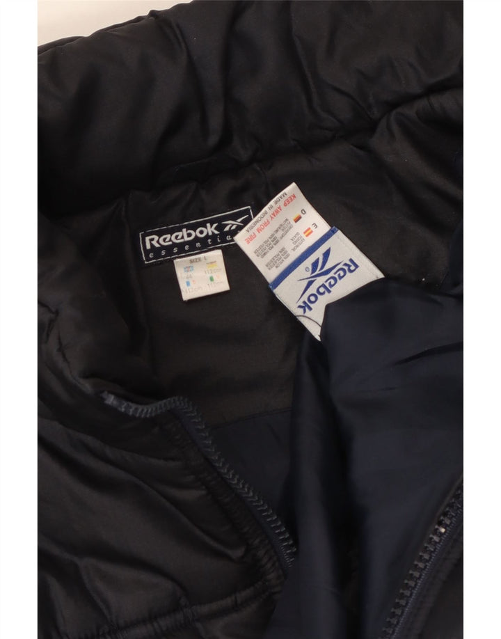 Jachetă căptușită pentru bărbați Reebok UK 40, mare, nailon bleumarin
