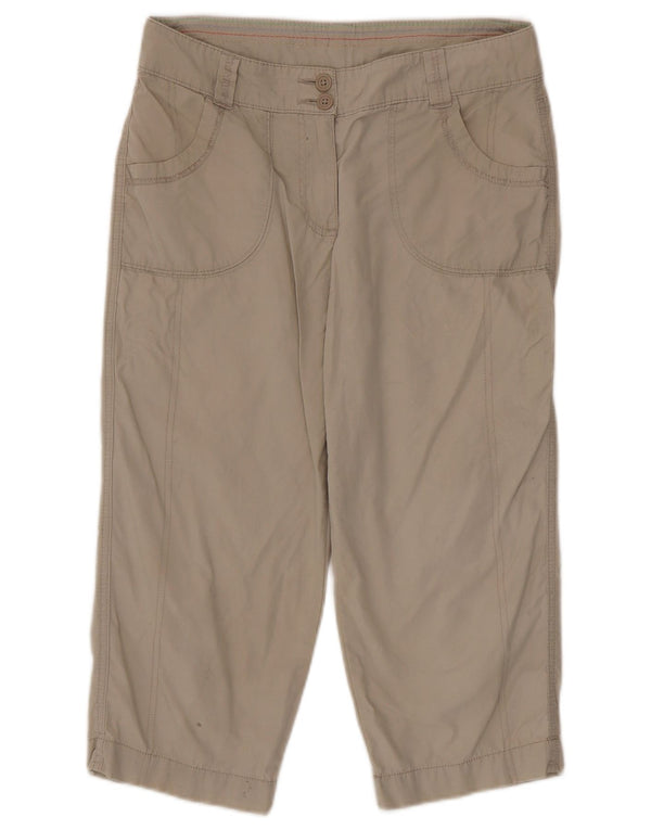 Pantaloni capri drepti pentru femei Marks & Spencer UK 10 Small W30 L20 Bej