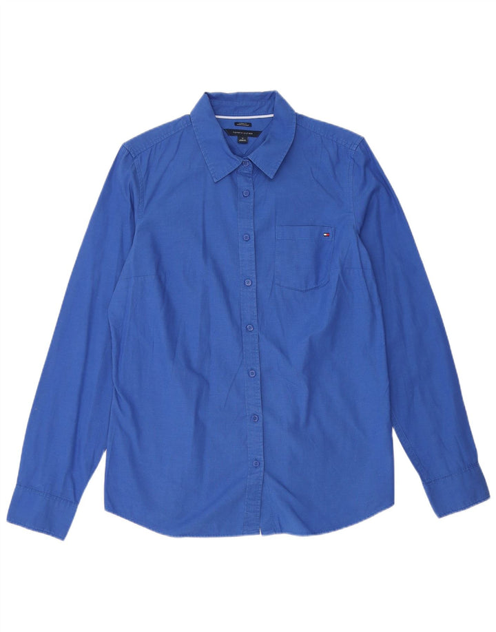 Cămașă pentru femei Tommy Hilfiger, cu ajustare clasică, UK 14, bumbac albastru mediu