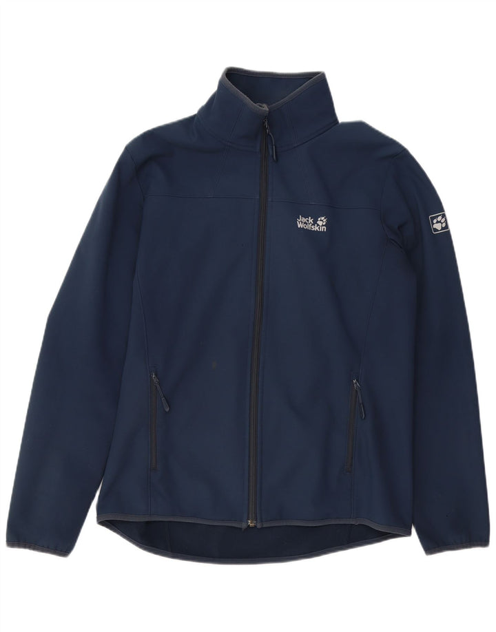 JACK WOLFSKIN Jachetă de trening pentru bărbați Marea Britanie 36/38 Poliester bleumarin mic