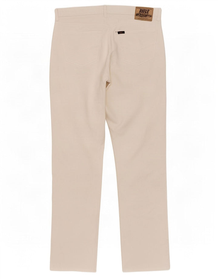 Rifle Jeans drept bărbați W34 L32 bumbac alb