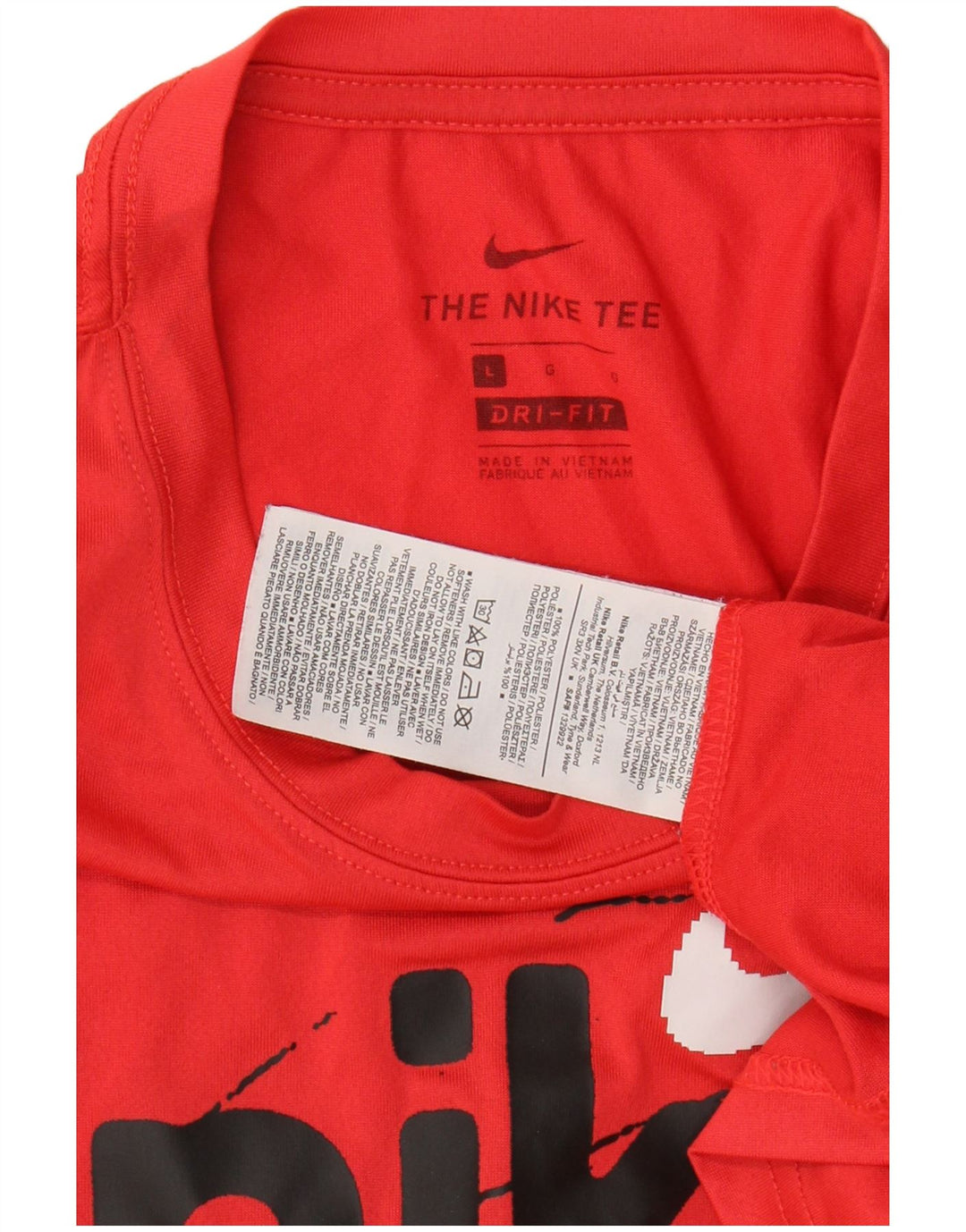 Tricou grafic NIKE Dri Fit pentru bărbați Top mare din poliester roșu