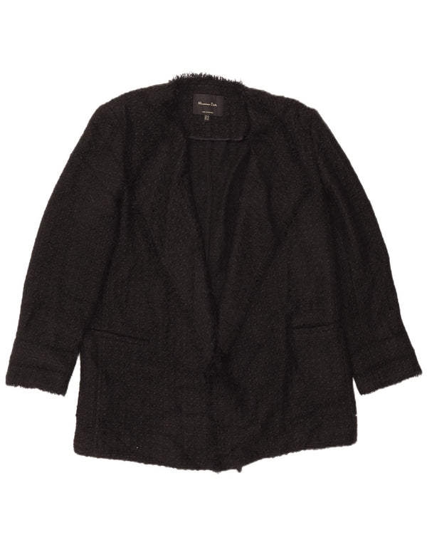 Massimo Dutti Jachetă Blazer Femei EU 42 Large Negru Acrilic