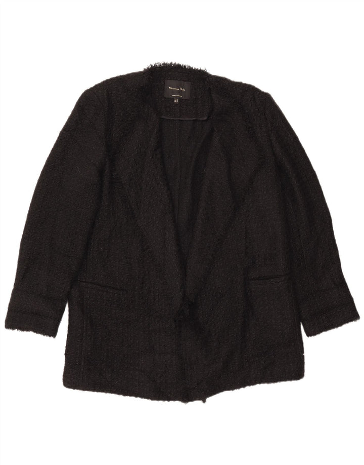 Massimo Dutti Jachetă Blazer Femei EU 42 Large Negru Acrilic