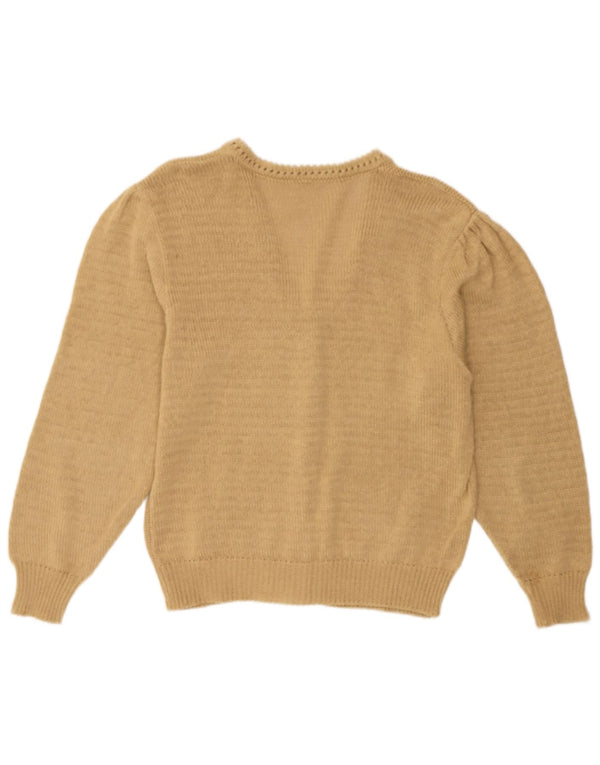 Pulover Cardigan Vintage pentru Damă UK 14 Medium Bej