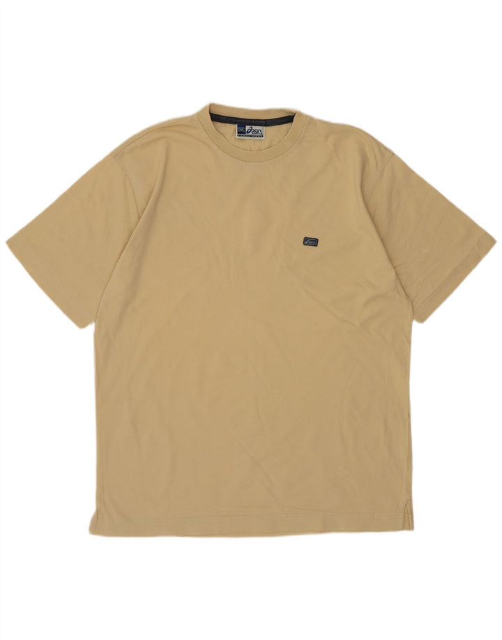Tricou pentru bărbați Asics Top din bumbac galben mediu