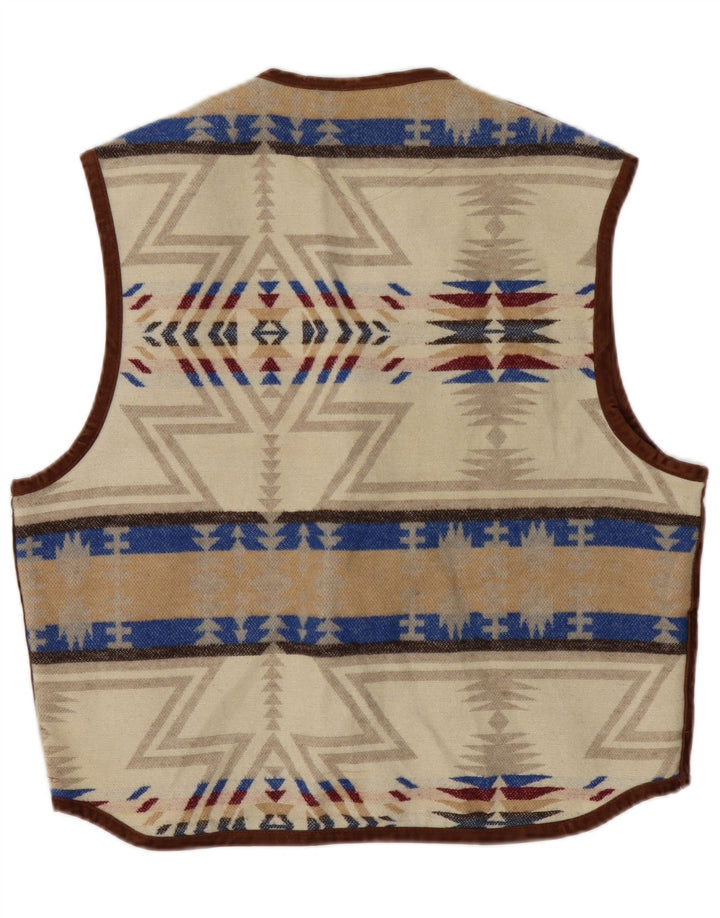 MULTIBLU Vestă pentru bărbați UK 40 Large Beige Fair Isle