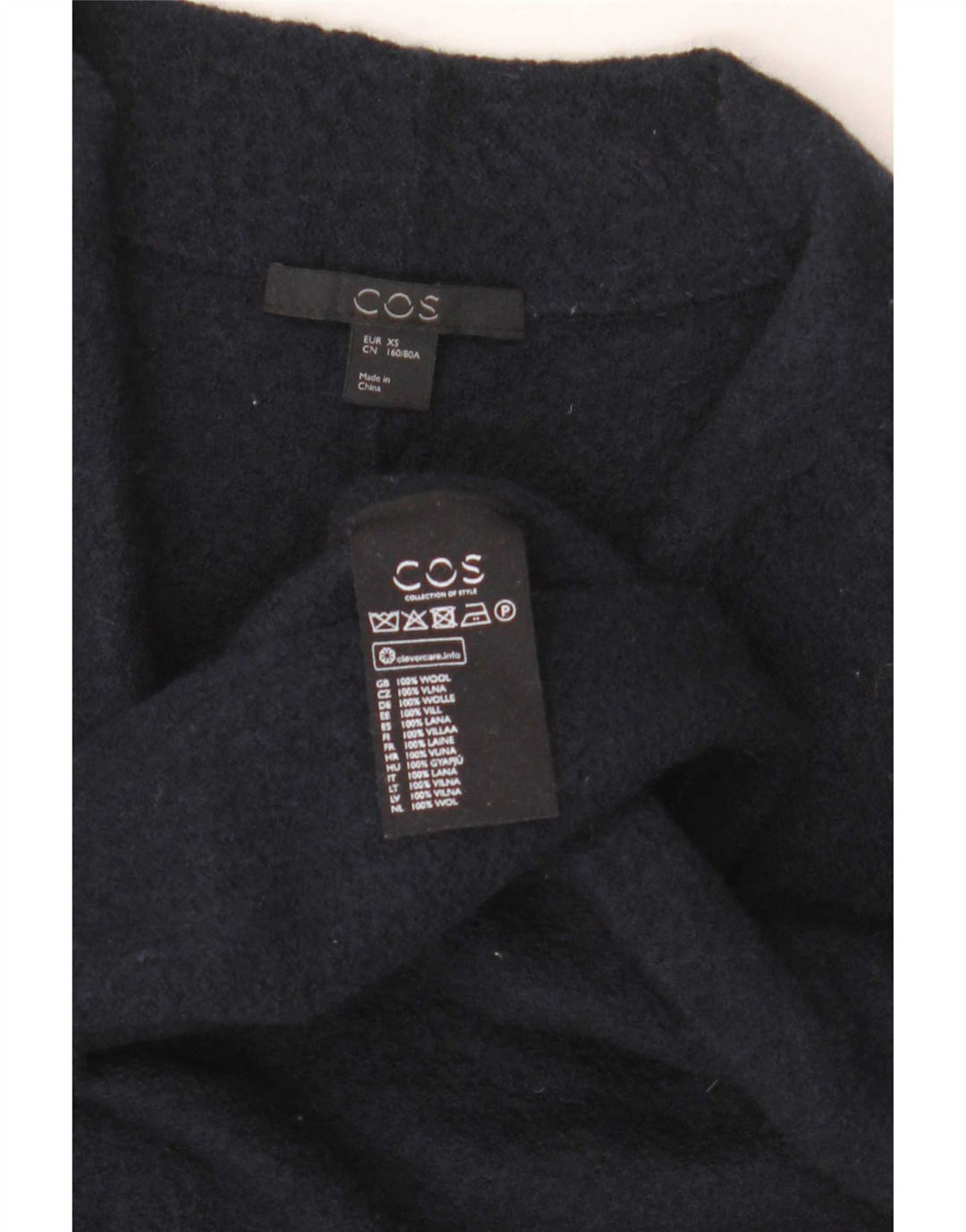 Pulover cardigan supradimensionat pentru femei Cos UK 6 XS Lână bleumarin