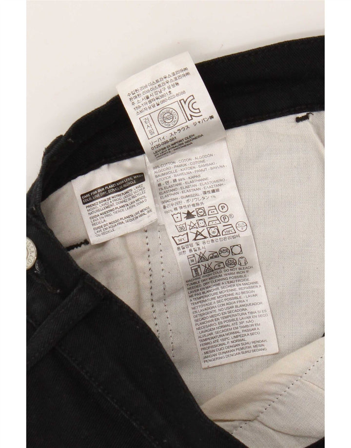 Pantaloni scurți din blugi pentru bărbați Levi's W30, bumbac mediu negru