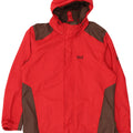 Jack Wolfskin Jachetă de ploaie cu glugă pentru bărbați UK 48 2XL Roșu Poliamidă color bloc