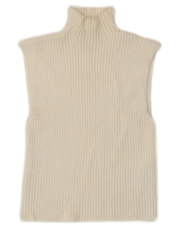 Zara femei Crop Vest Tank Top UK 8 Small White Viscose