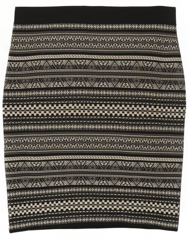 Fusta creion cu autograf pentru femei Marks & Spencer UK 16 Large W38 Black
