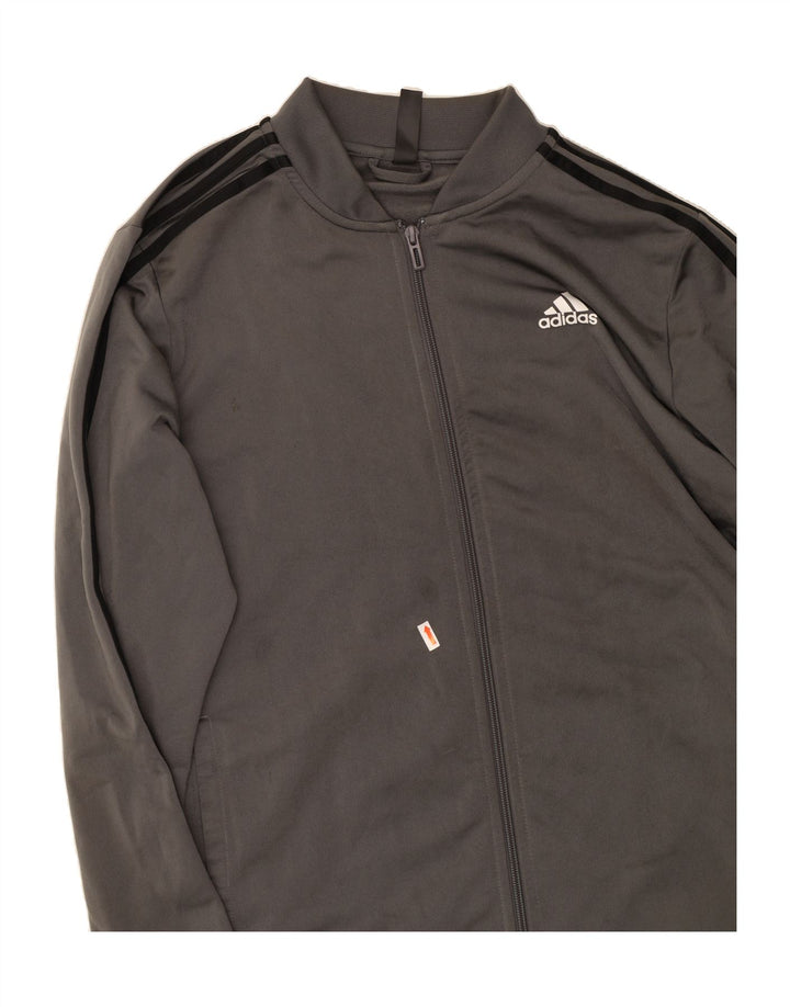 ADIDAS Mens Tracksuit Top Jacket Medium Grey Polyester Vintage Adidas and Second-Hand Adidas from Messina Hembry 