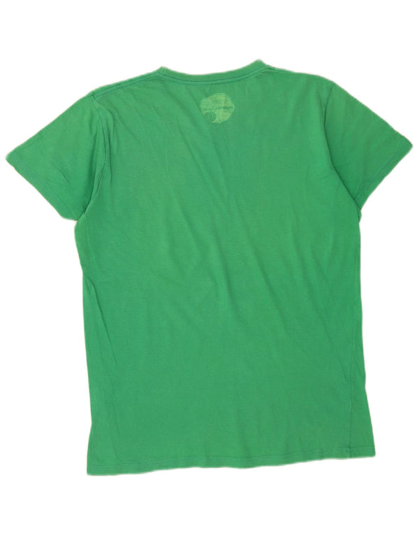 Tricou cu grafic pentru bărbați Element Top din bumbac verde mediu