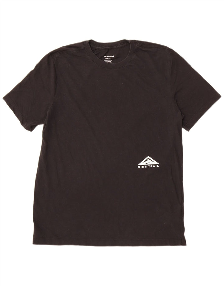 Tricou grafic Nike Dri Fit pentru bărbați Top mare din bumbac negru