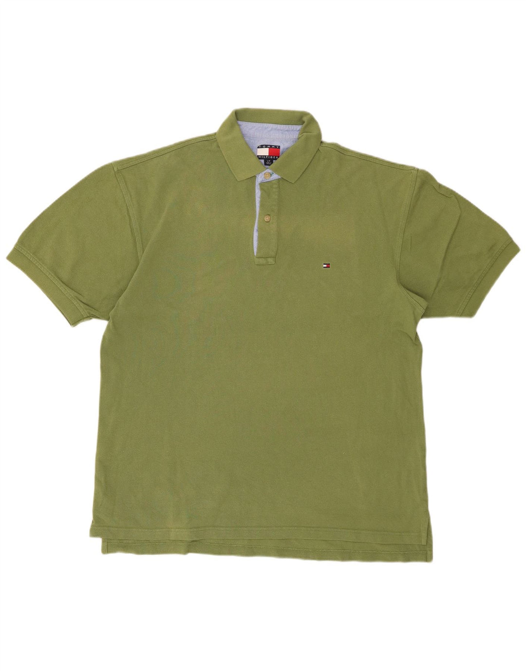 TOMMY HILFIGER Tricou polo pentru bărbați, bumbac verde mare