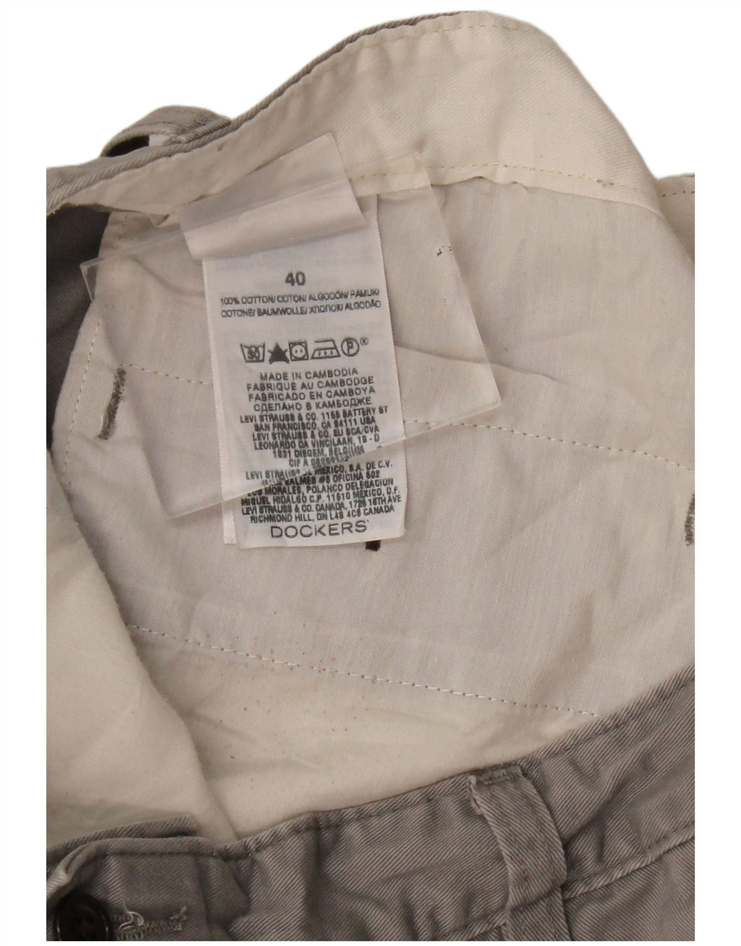 Pantaloni scurti cargo pentru bărbați DOCKERS W40 XL bumbac gri
