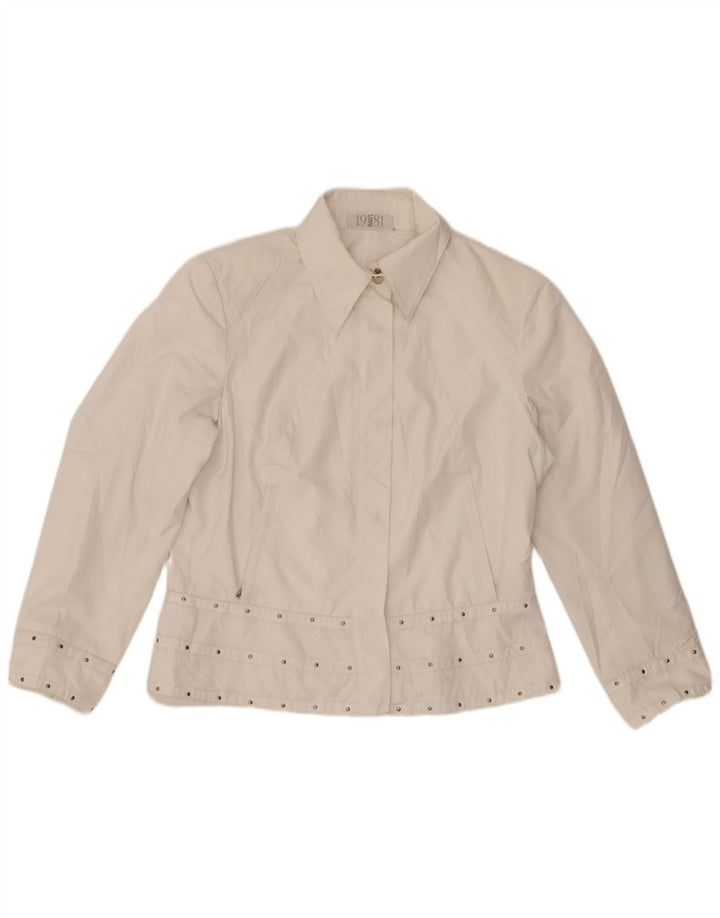 MARLY'S 1981 Bomber Jacket pentru femei UK 16 Large White