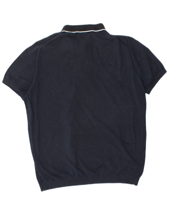 Cămașă polo Massimo Dutti pentru bărbați 2XL bumbac bleumarin