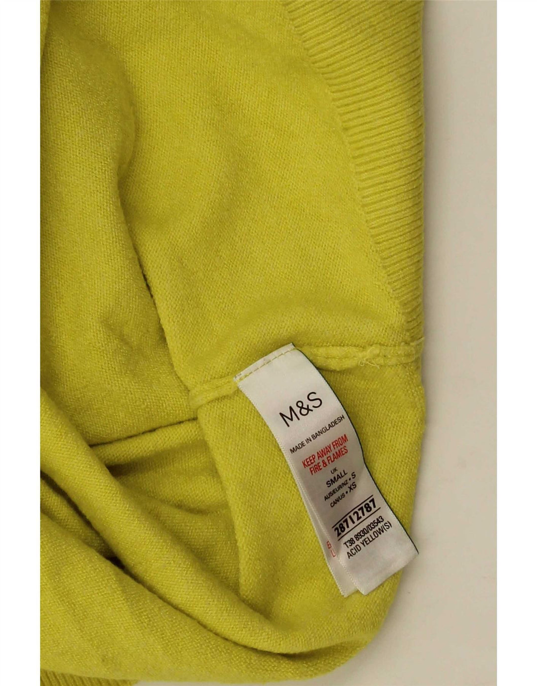 Marks & Spencer Pulover cu gât rulat pentru femei UK 10 Small Yellow